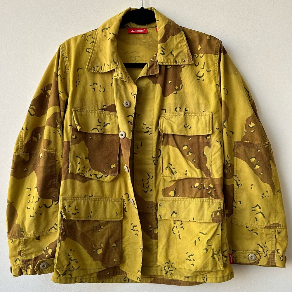 DENIMIST Vintage Camouflage Print Utility Jacket